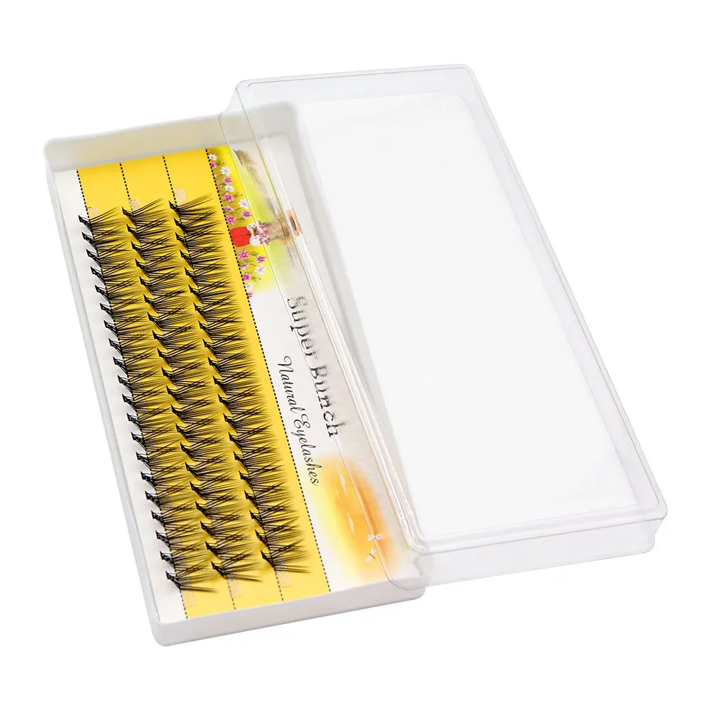 Super grupo novo l curvado vison cílios postiços 60 clusters lashtray maquiagem 20d extensões de cílios individuais feitos à mão cílios