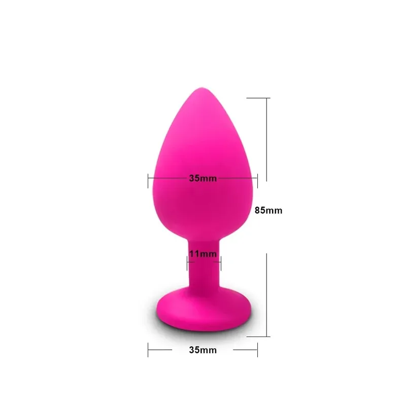 S/m/l plug anal vibrador de bunda feminino/homem silicone macio em forma redonda bala erótica anal plug bala gay brinquedos sexuais para adultos — image 8