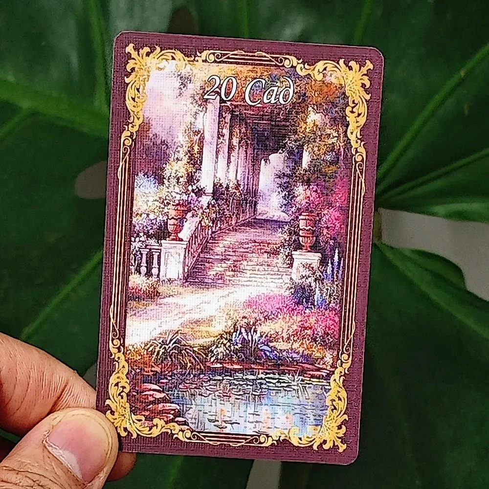 9*6cm em língua russa clássico realista lenormand deck 40 peças clássicos medievais cartões lenormand — image 2