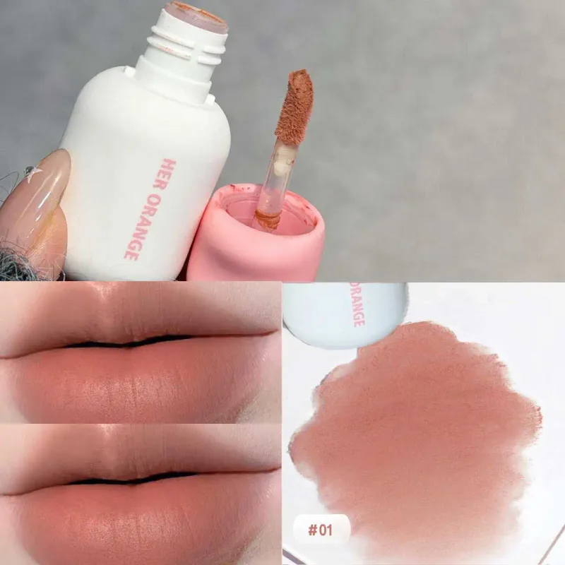Herorange Soft Matte Lip Mud Não Secante Longo Desgaste para Viagem Diária Acessível Maquiagem