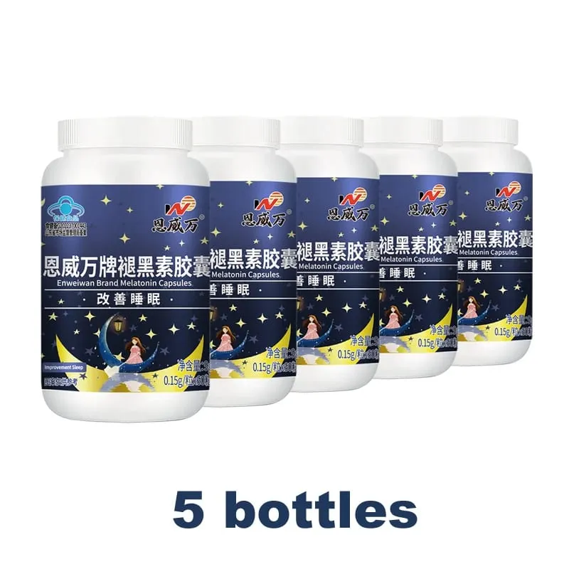 Cápsulas de melatonina para sono profundo e cognição cerebral, melatonina lipossomal de força extra com vitamina B6, efeito duplo, sono de qualidade