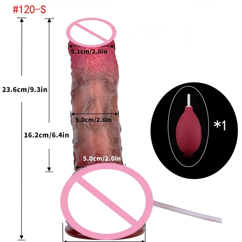 Pênis realista de silicone, ejaculação, grande vibrador realista com ventosa, toque de pele, brinquedos sexuais anais para mulheres