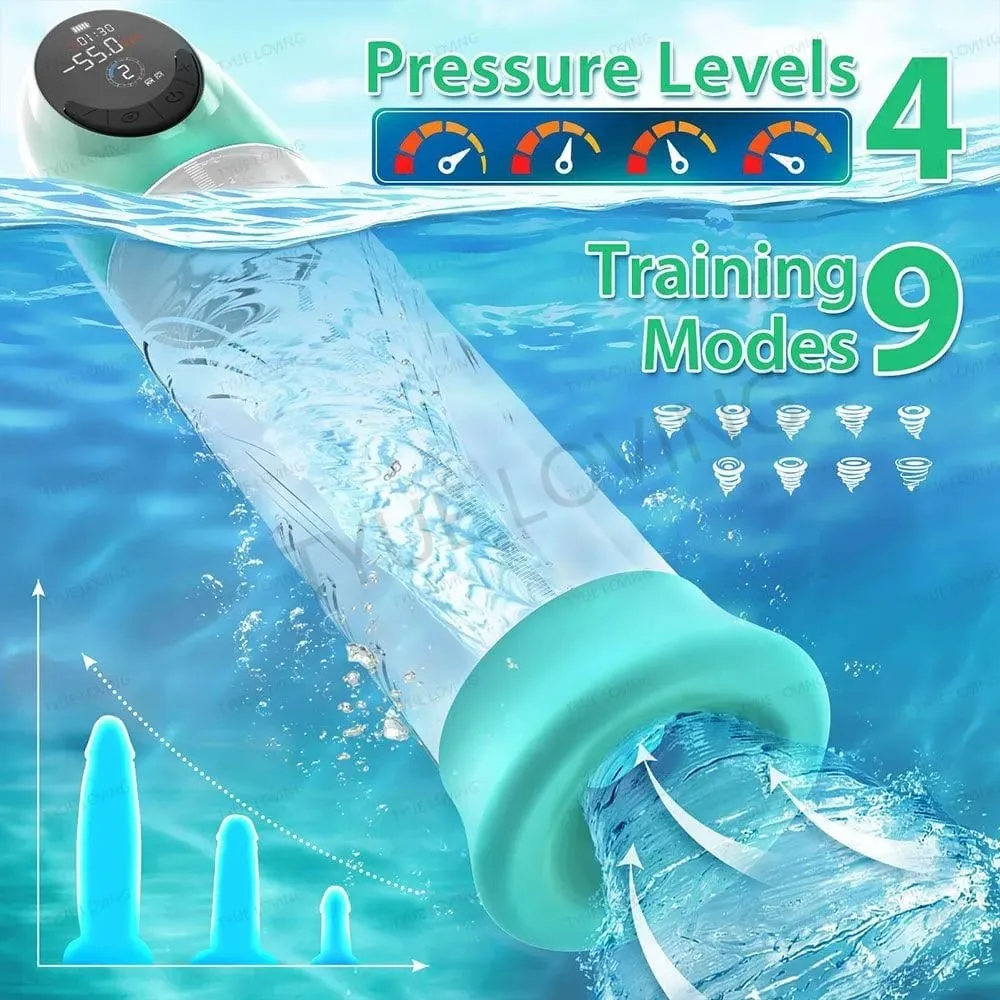 Bomba peniana automática a vácuo, expansor masculino para expansão genital, masturbador-poderosa bomba peniana elétrica, exercitador de pênis, brinquedo sexual