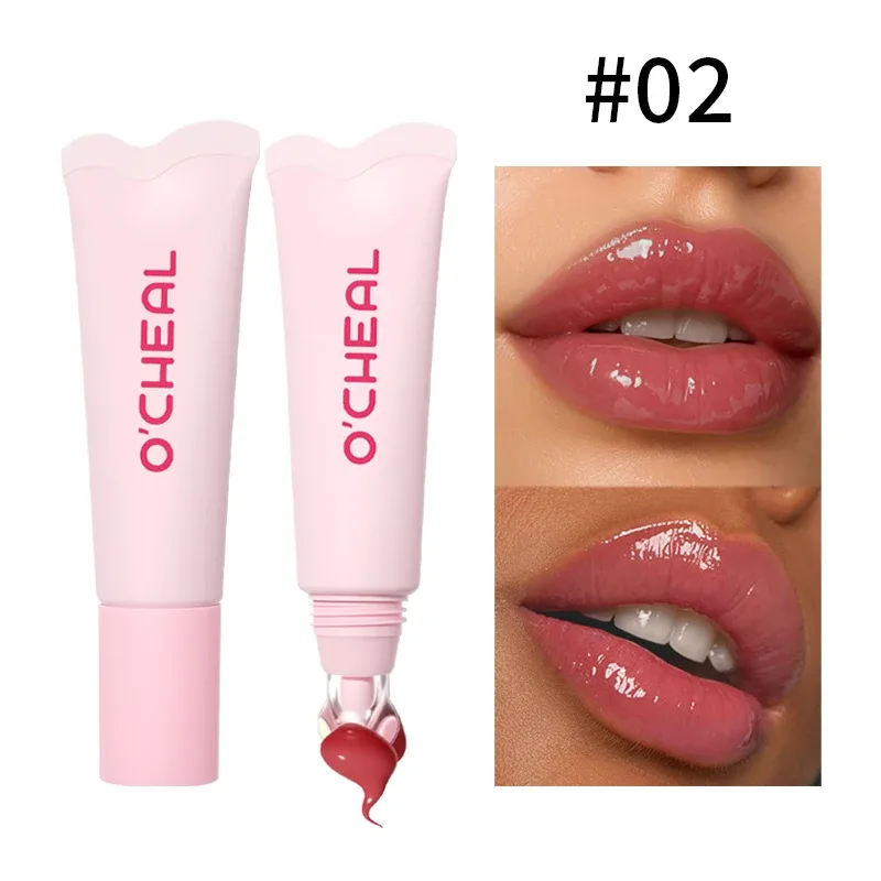 Crystal Glaze Lip Gloss Moisturizing Plumping Lip Oil Shiny Hydrating Lip Care Tinted Lip Balm Daily Lip Makeup Cosmetics