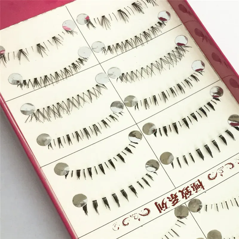 10 對假柔軟下睫毛手工下眼睫毛下假睫毛透明帶下睫毛 — image 5