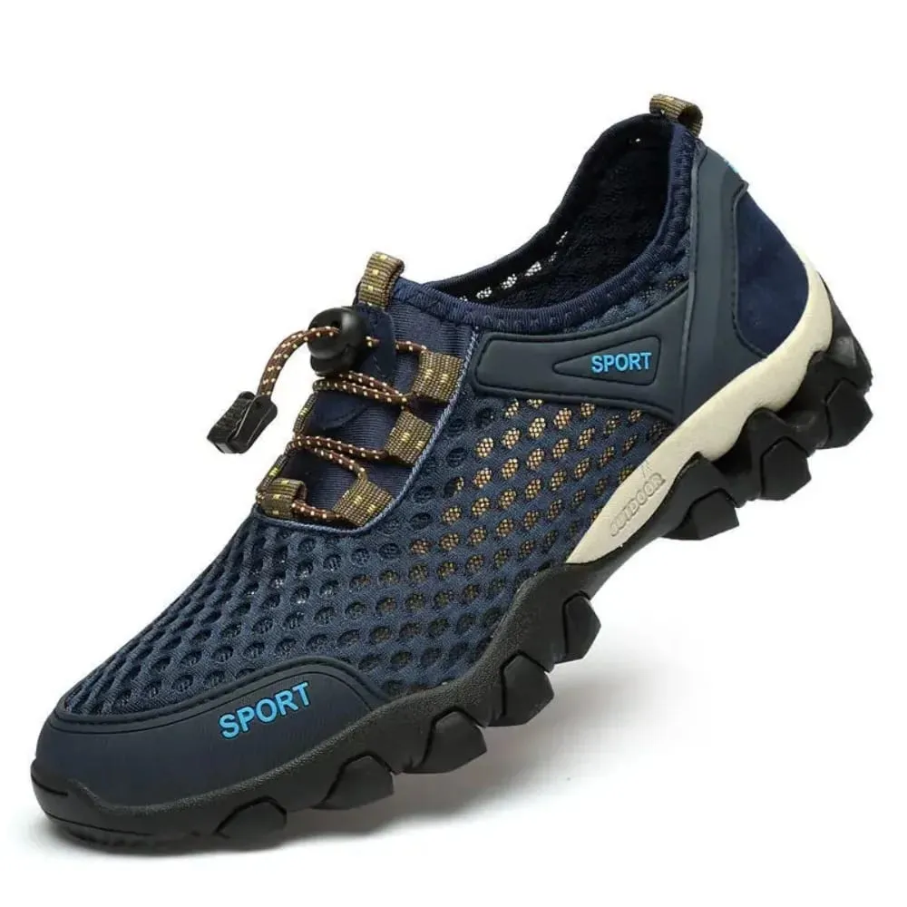 Malha respirável verão masculino plataforma tênis leve casual mocassins sapatos para corrida tênis caminhadas ao ar livre uso diário