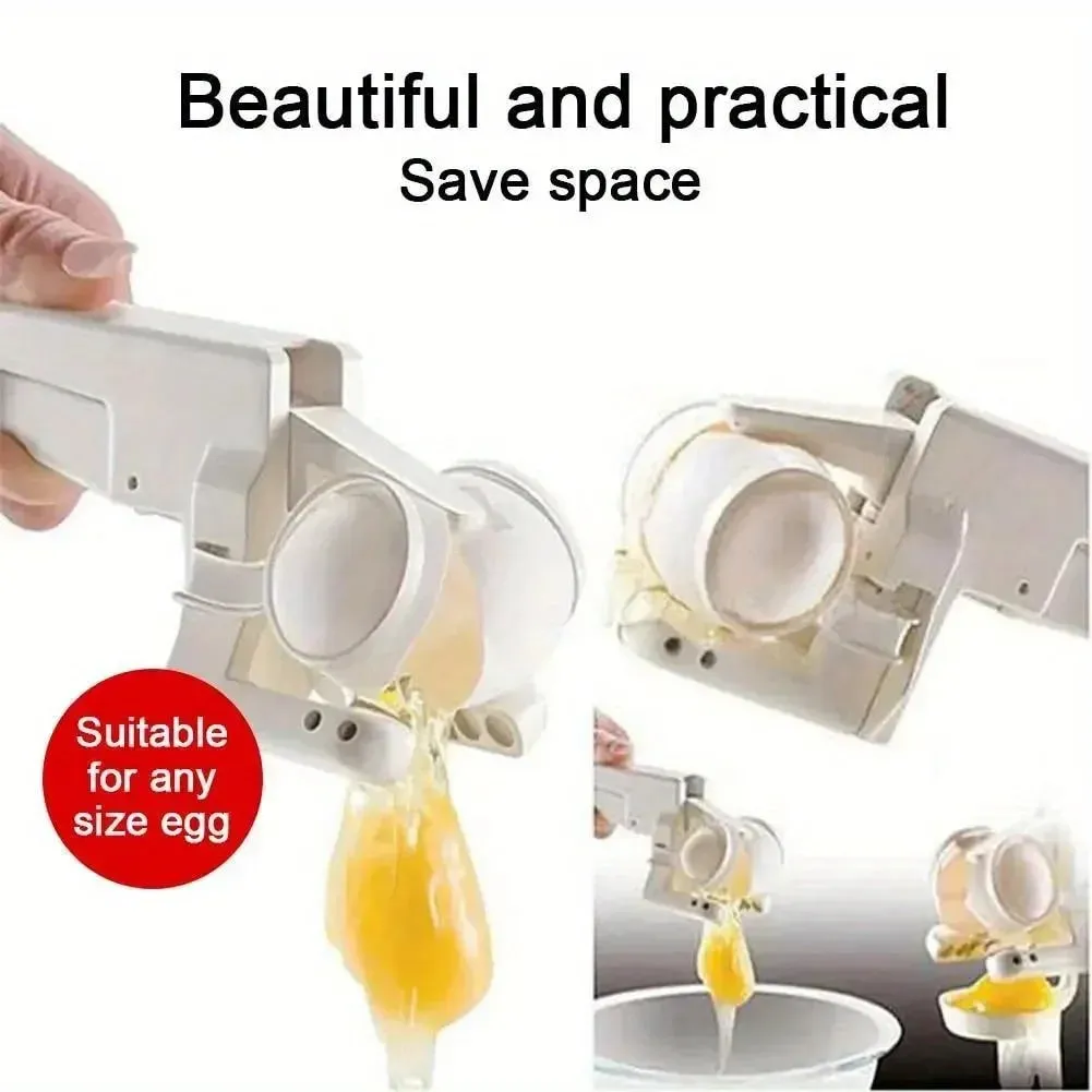 1 件裝蛋殼餅乾分離器創意手持式開蛋器打蛋器廚房小工具帶分離雞蛋 — image 4