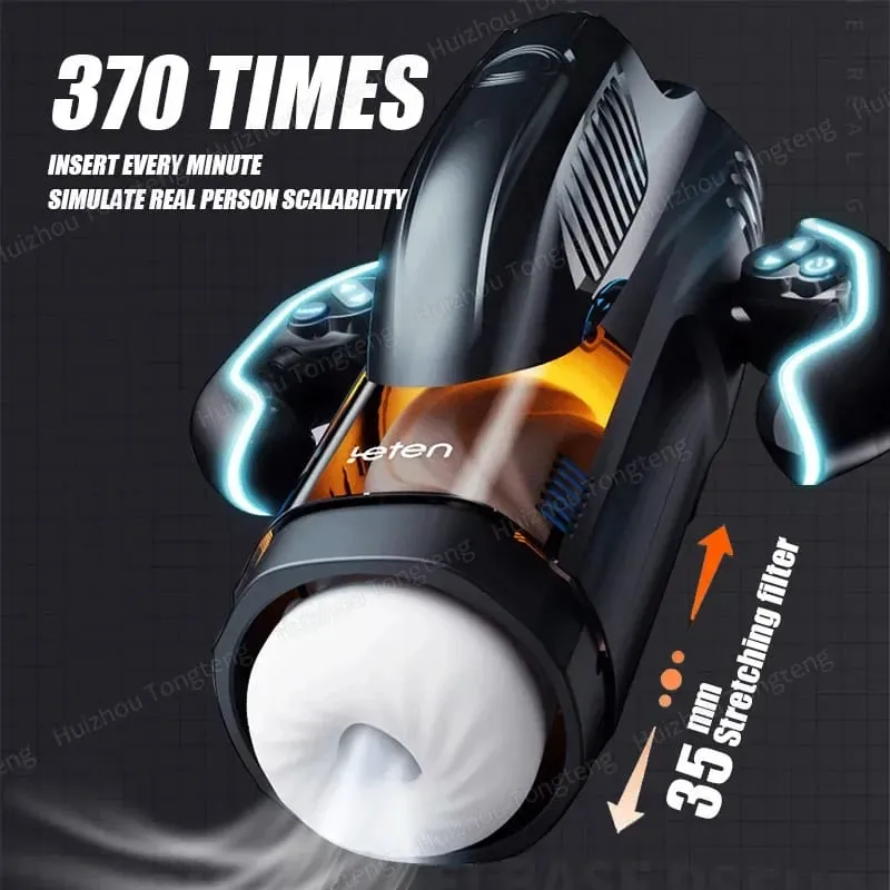 Leten masturbador masculino copo automático com modos de impulso de sucção aquecimento blowiob mão livre máquina de sexo adulto brinquedo sexual para homem