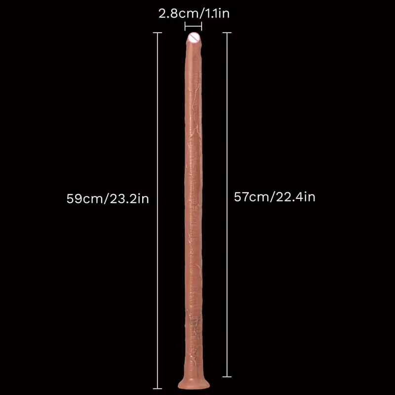 Vibrador realista extra longo, estimulação do ponto g, toque profundo, pênis, vagina, anal, pau, brinquedos sexuais adultos para mulheres, homens, plugue anal
