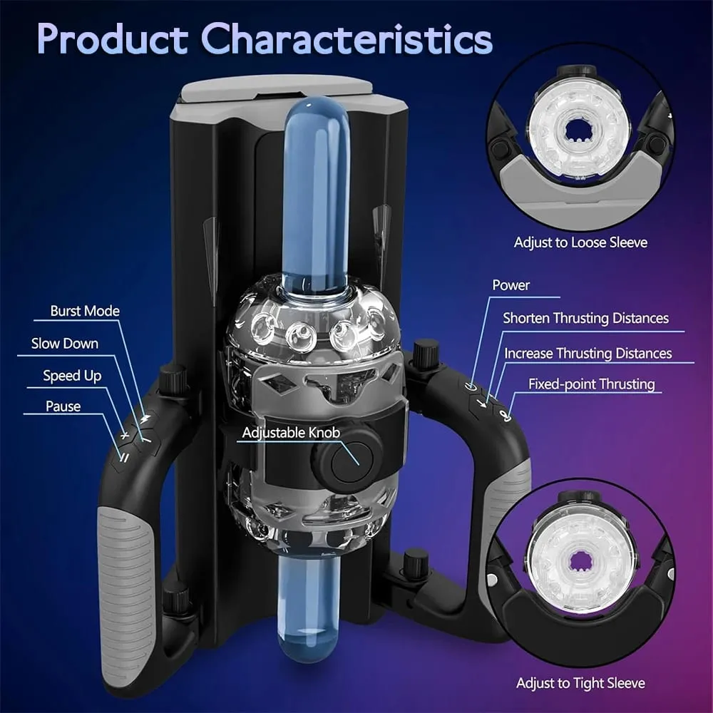 Male Masturbation Cup 12cm 6-Segment Fixed Telescopic One Key Burst Auto Thrust Masturbator Endurance Trainer Adult Sex Toys