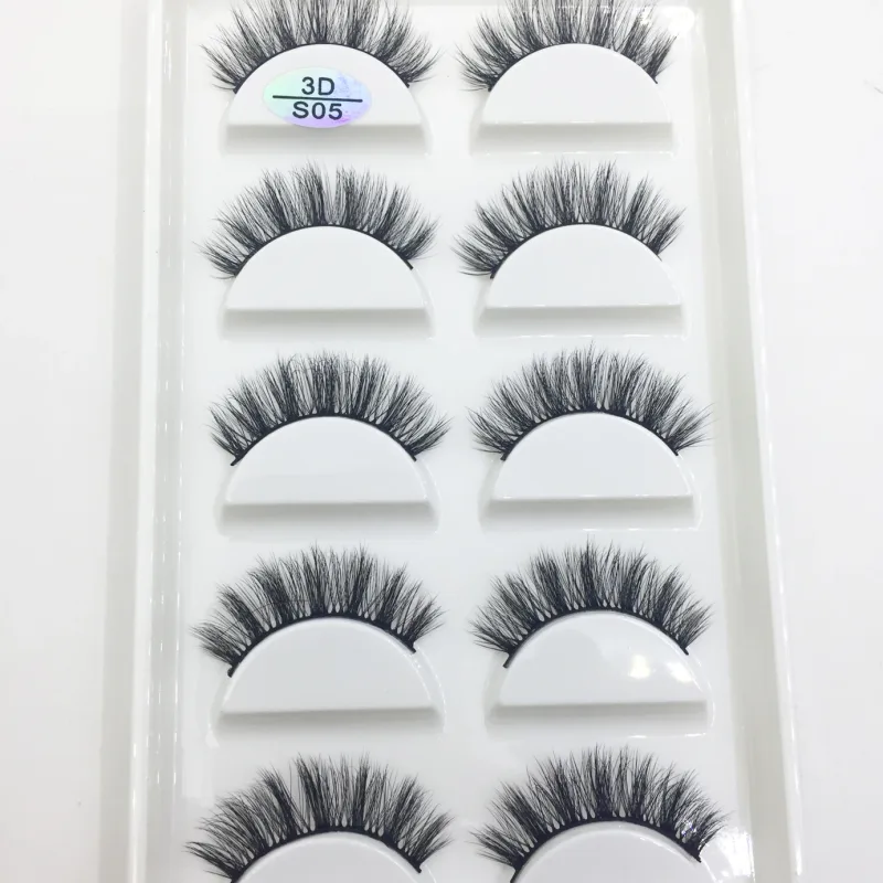 Natural 3d vison cílios postiços macios finos fofos cílios falsos maquiagem cílios beleza gato cilios 5 pares 15 estilos