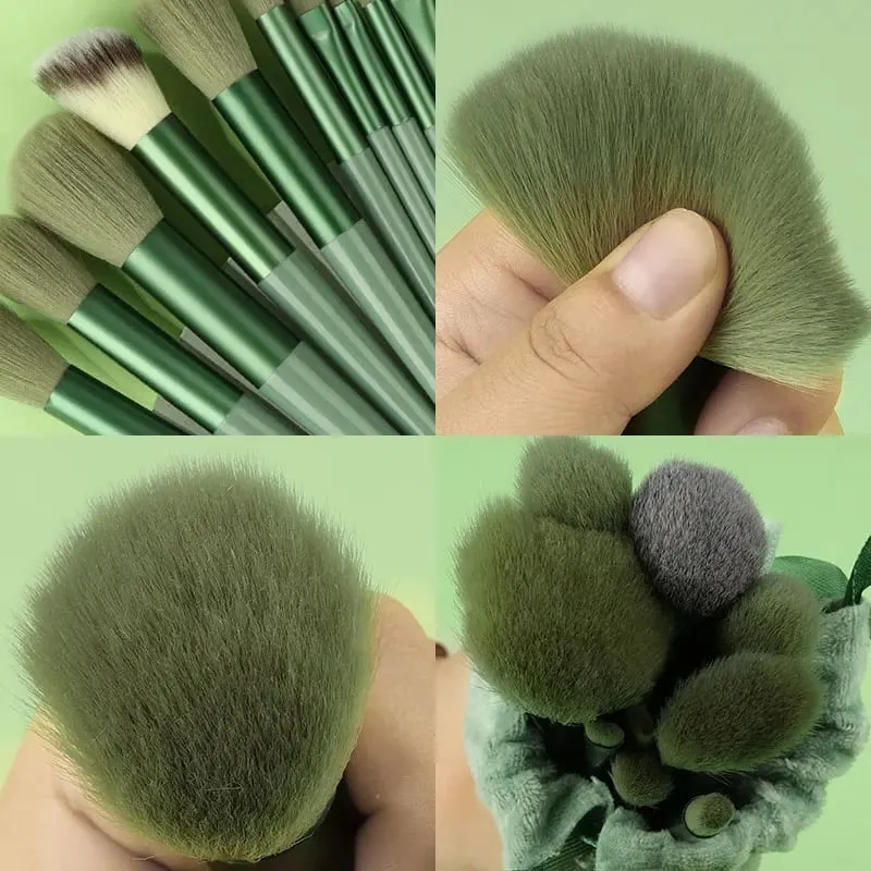 13 件化妝刷組化妝遮瑕腮紅粉刷眼影螢光筆粉底刷化妝品美容工具
