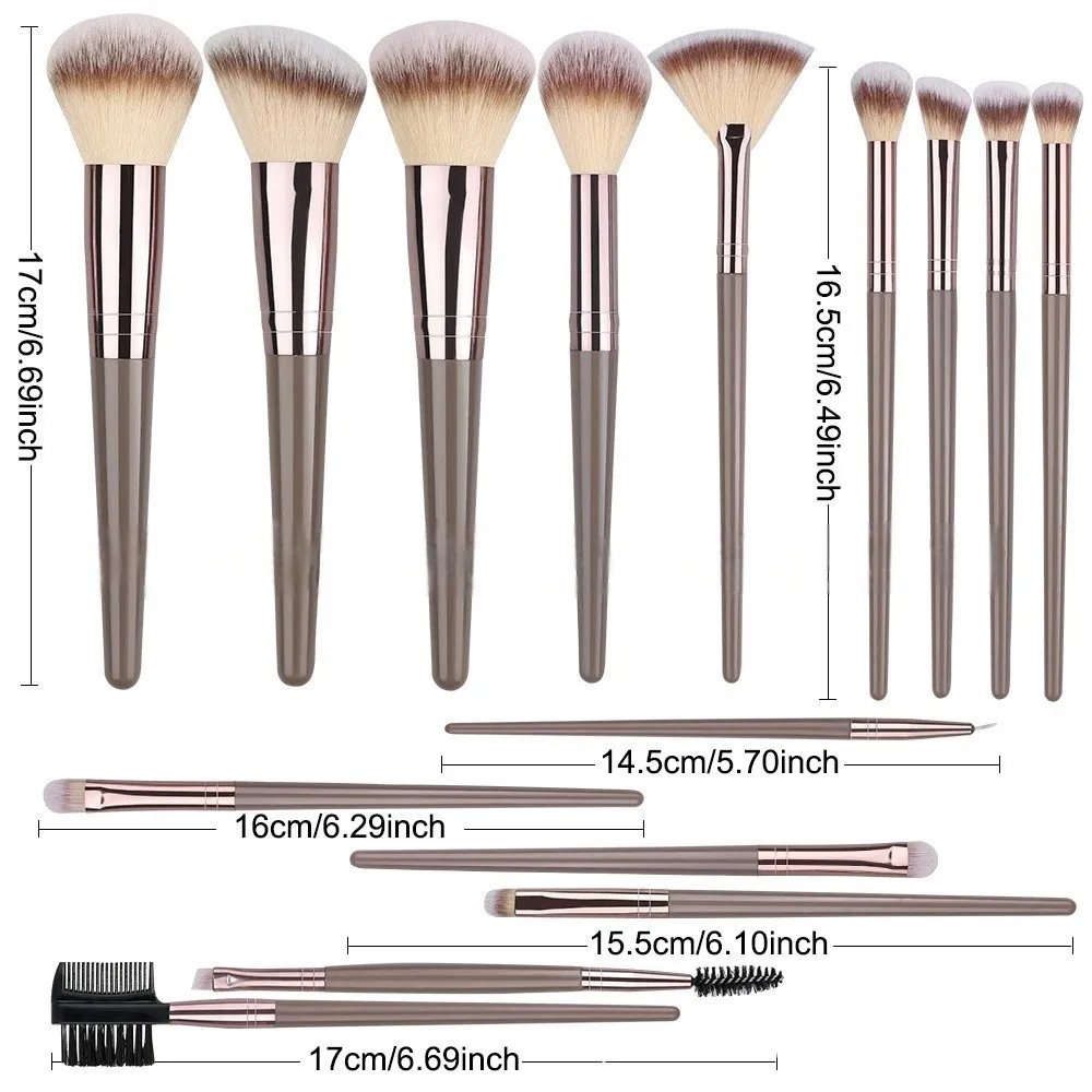 Conjunto de pincéis de maquiagem, 20 peças, fibra sintética macia, base, sombra, blush, pó, contorno, ferramenta de beleza