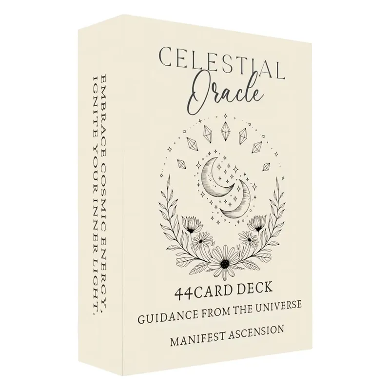 44 baralho de cartas 13x8 cartas oracle celestiais orientação cósmica para o jogo de cartas de crescimento pessoal final para inspiração
