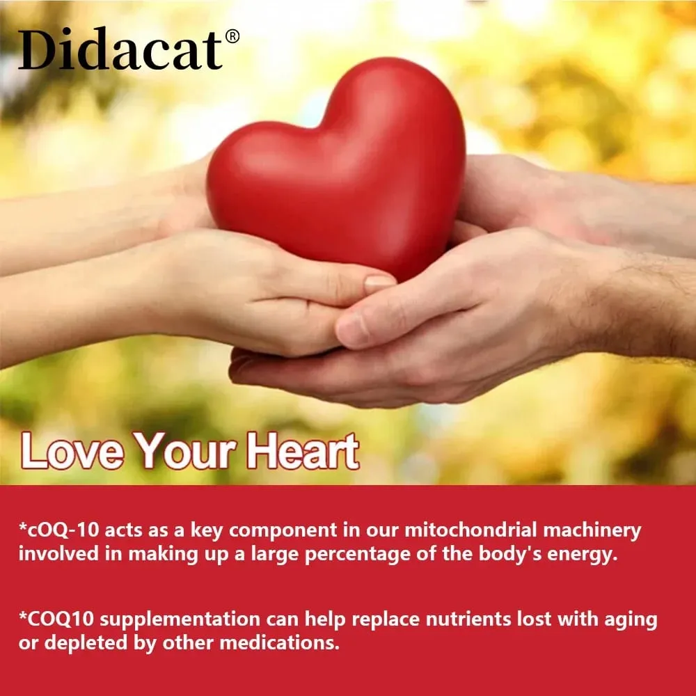 Super Panthenol Coenzyme Q10 Antioxidant Provides Energy Supports Joint and Heart Health and Promotes Cardiovascular Health