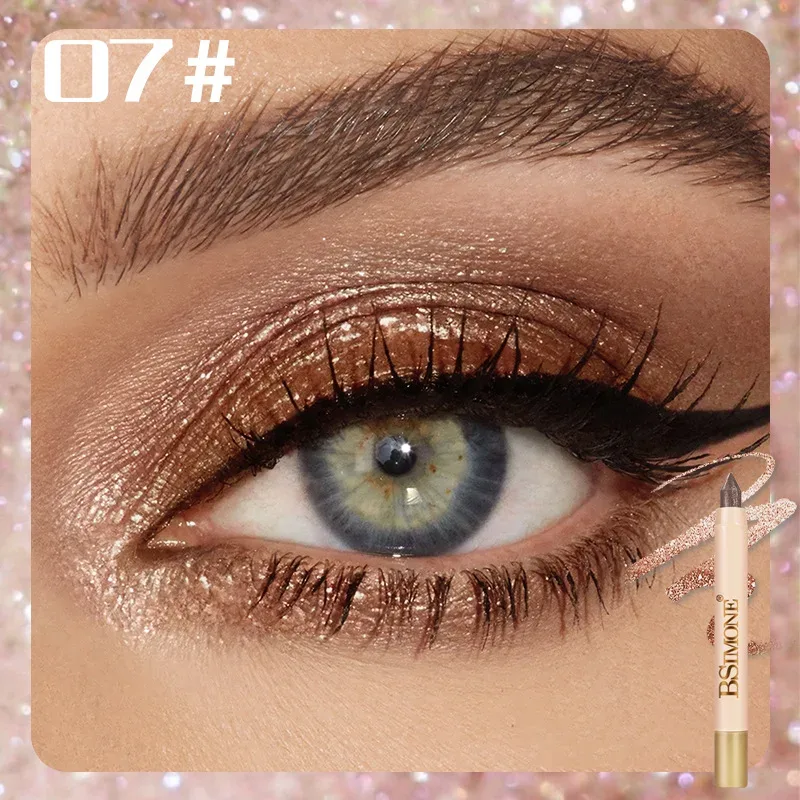 1PC Pearlescent Eyeshadow Sticks High Pigmented Eyeshadow Pencil Glitter Waterproof Long-Lasting Eye Makeup Non-Smudged — image 8