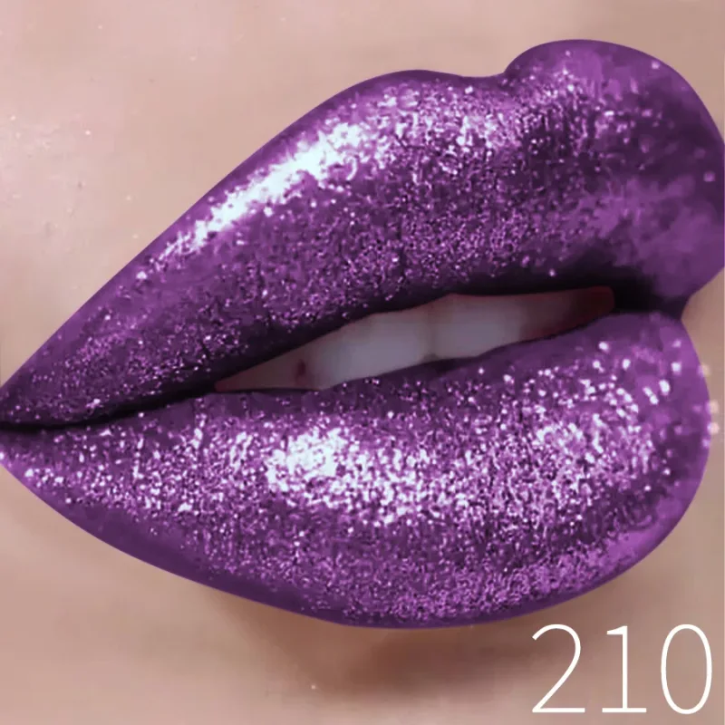 Batom líquido metálico com glitter, brilho labial de longa duração, à prova d'água, pérola brilhante, alta pigmentação, maquiagem coreana, presentes, 1 peça