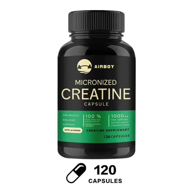 Cápsulas de monohidrato de creatina - suplemento de desempenho muscular de força para homens e mulheres, sem OGM e sem glúten — image 9