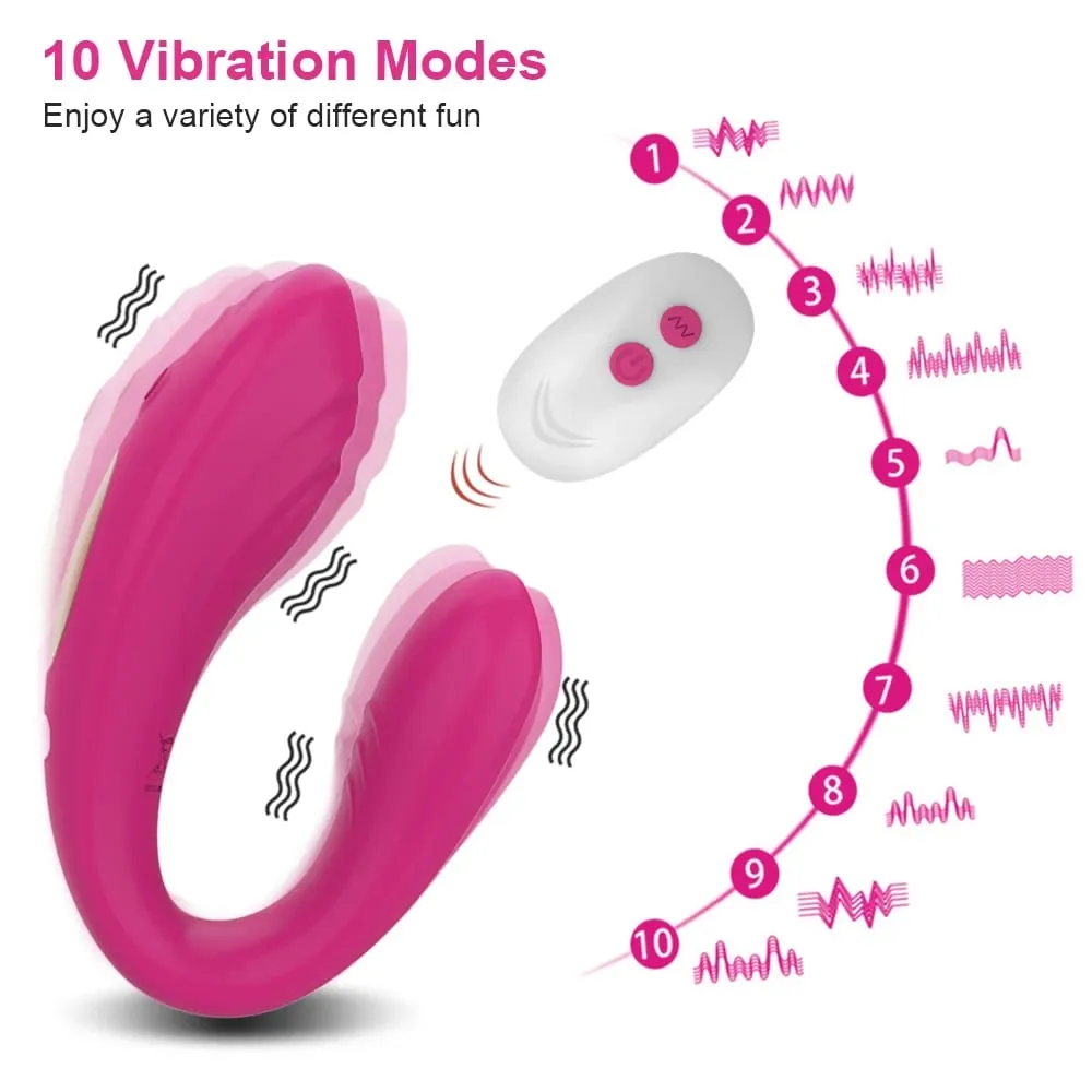 Vibrador tipo u com controle remoto, para mulheres, estimulação do clitóris, ponto g, massagem vaginal, masturbação feminina, brinquedos sexuais para casal
