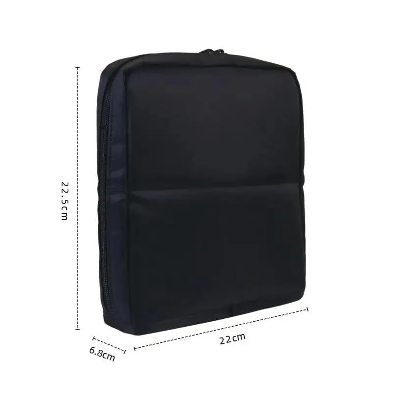 1pc dobrável maquiagem artista armazenamento pincéis de maquiagem bolsa stand-up pincéis de maquiagem saco de armazenamento com divisores ajustáveis ​​+ ~