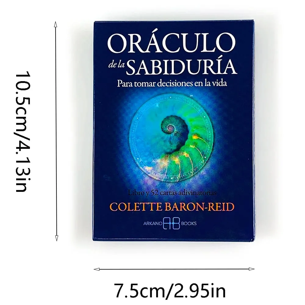 Oráculo de la sabiduría oráculo cartas versão espanhola sabedoria adivinhação deck fortuna dizendo jogo de cartas para colecionadores presentes