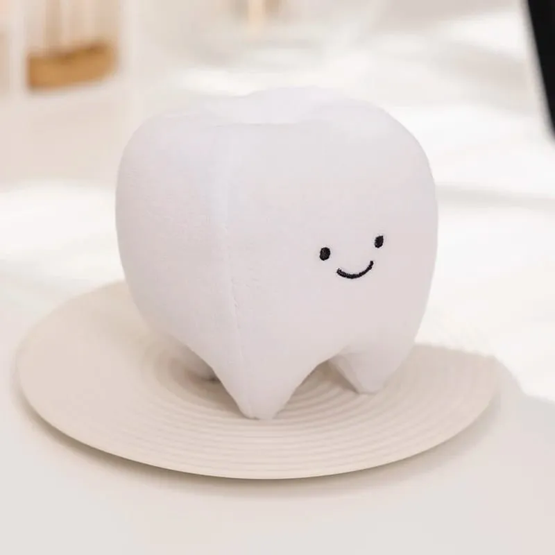Simulation Lovely Tooth Plush Toys Cute Expression White Teeth Stuffed Soft Pillow Funny Sofa Cushion Gift For Children Gifts