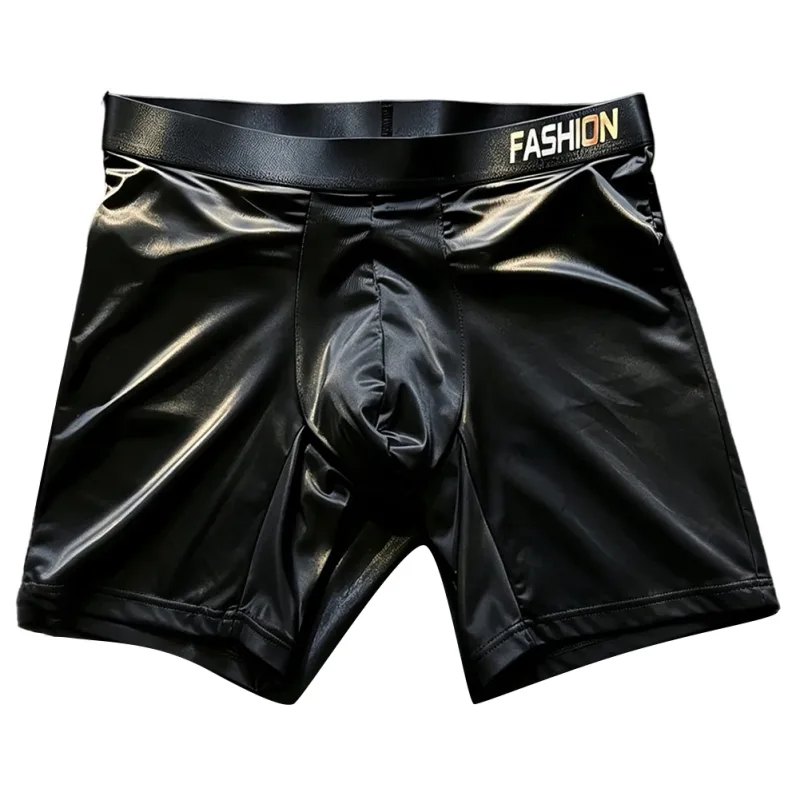 Mens Underwear Boxers Man Solid Slim Ice Silk Extended Leg Boxer Shorts Ropa Middle Waist Sports Panties Male Underpants — image 1