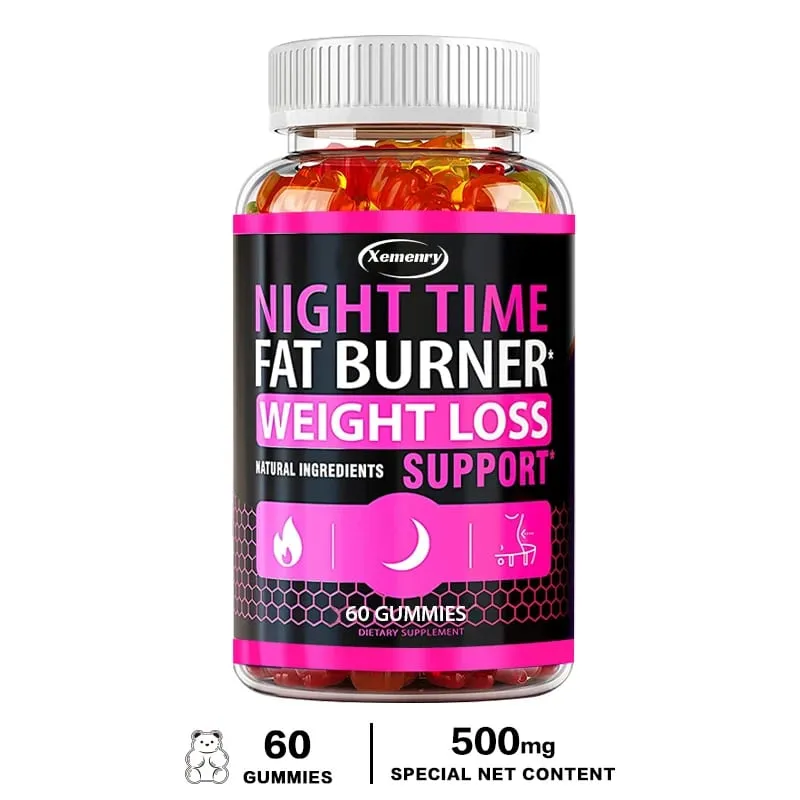 Gomas noturnas para queima de gordura - metabolismo de queima de gordura, impulsionando o controle de peso saudável