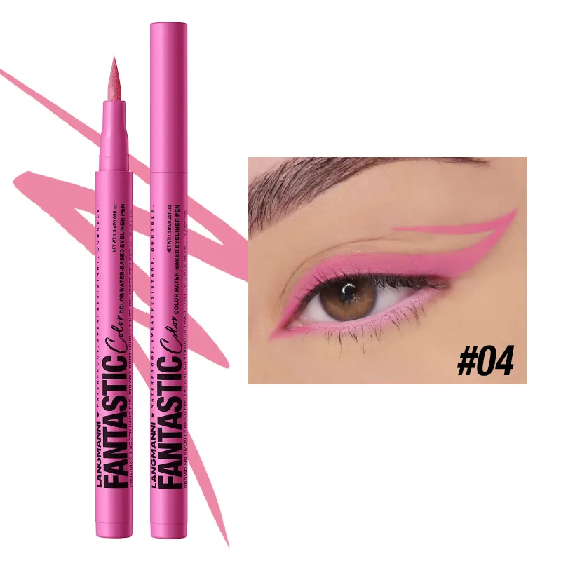 Matte Blue Black Liquid Eyeliner Pen Waterproof 12 Colors Ultra-thin Colorful Eyeliner Smooth Quick-Drying Eye Liner Pen Makeup