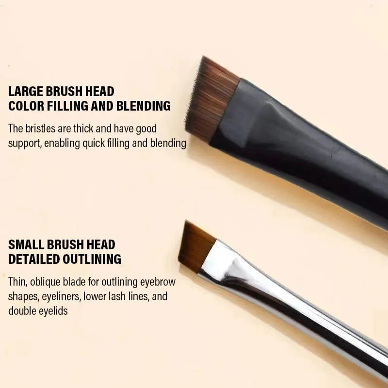 Professional Eyebrow Brush Eyeliner Angled Flat Head Blade Eye Liner Brow Contour Makeup Brushes Double-head Makeup Tool 1~10PC