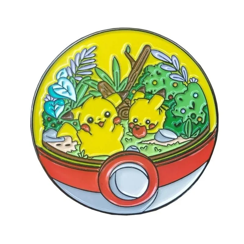 Alfinete esmaltado pokémon gengar e pikachu, alfinetes de lapela para mochilas, emblemas de pão, broche de medalha para roupas, joias, presentes para amigos