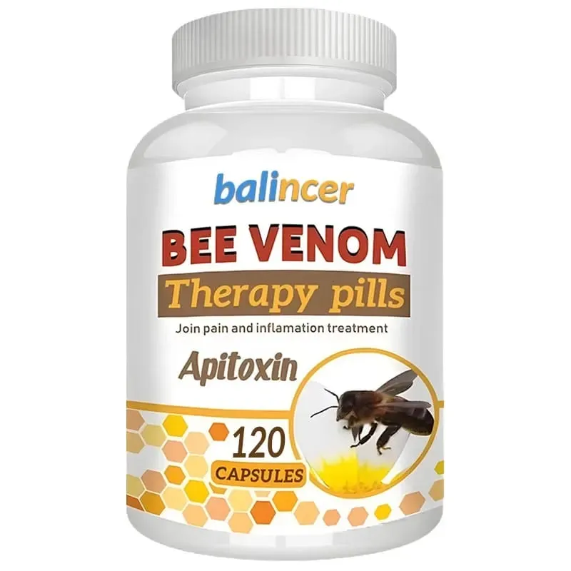 Premium Bee Venom Extract Capsules Immune Boosting Antioxidant Joint and Bone Supplement Non-GMO 120 Capsules