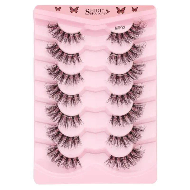Half EyeLashes Natural Fluffy False Eyelashes Cat Eye Lash 3D Faux Mink Lashes Soft Winged Eyelash Extension Makeup Tool