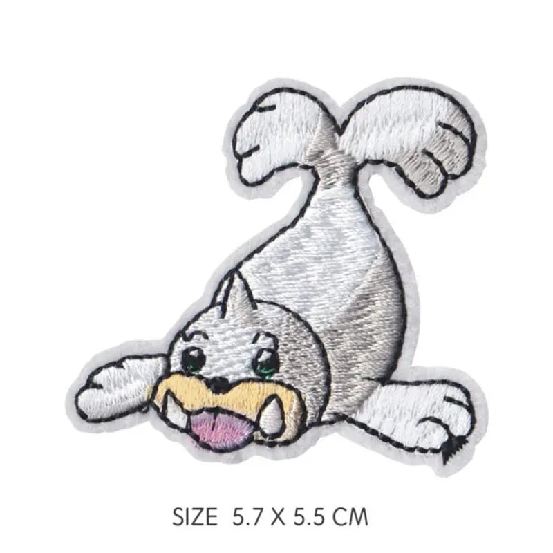 Cloth Patch Pikachu Clothes Stickers Sew on Embroidery Patches Applique Iron on Clothing Cartoon DIY Garment Decor