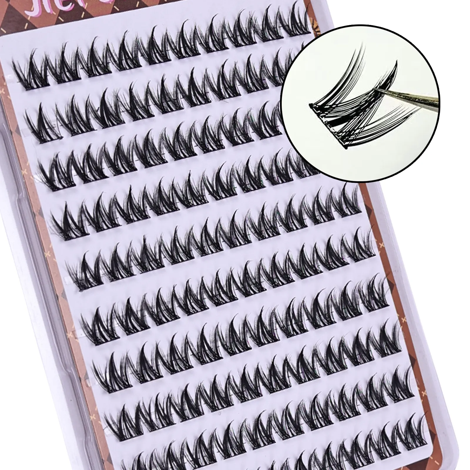Cílios postiços autoadesivos sem cola, cílios postiços volumosos, fofos e grossos estilo manga, extensão de maquiagem para os olhos diy
