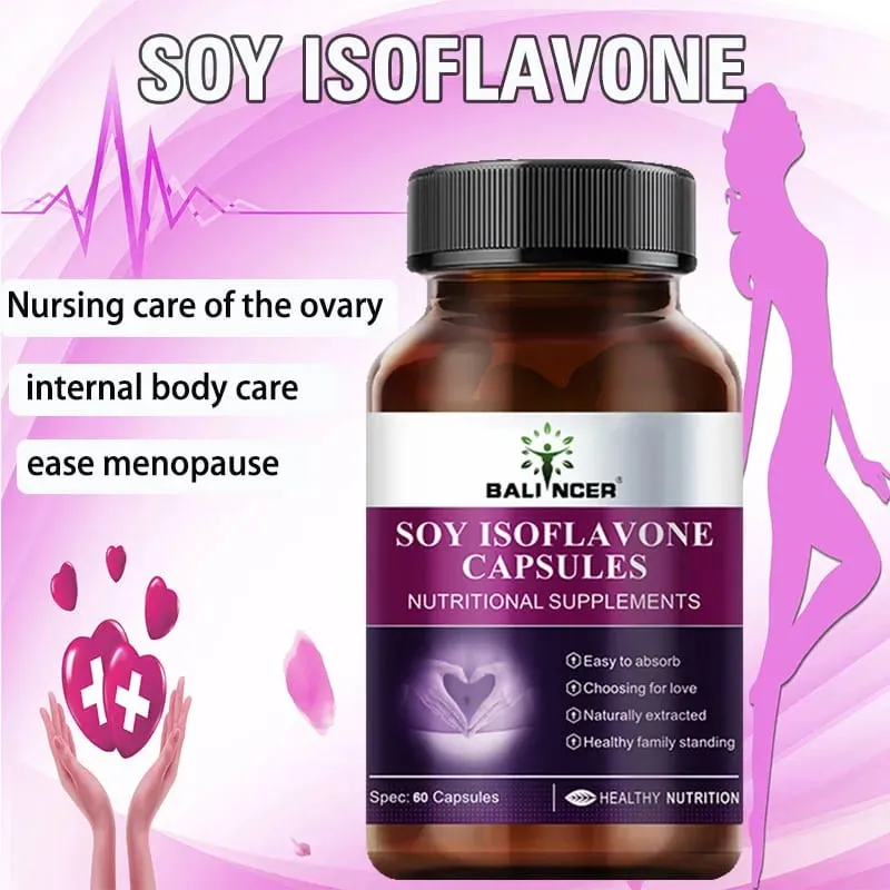 Cápsulas de extrato de isoflavona de soja, manutenção da condição física, alívio da menopausa, suporte de humor, suplemento nutricional feminino — image 6