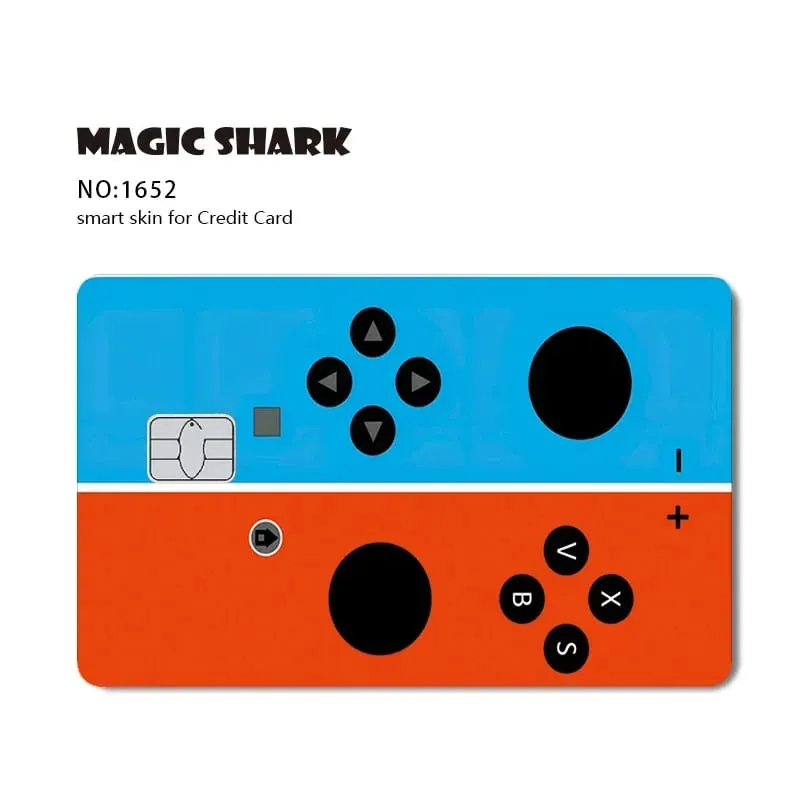 2026 New Magic Shark Anime Money Charge 404 Error ID Game Machine Film Skin Sticker for Debit Bank Credit Card