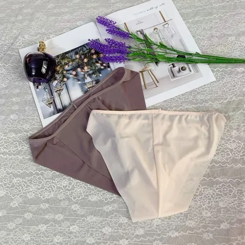 Confortável protuberância bolsa masculina alta corte transparente calcinha de malha cuecas moda sem costura lingerie homem
