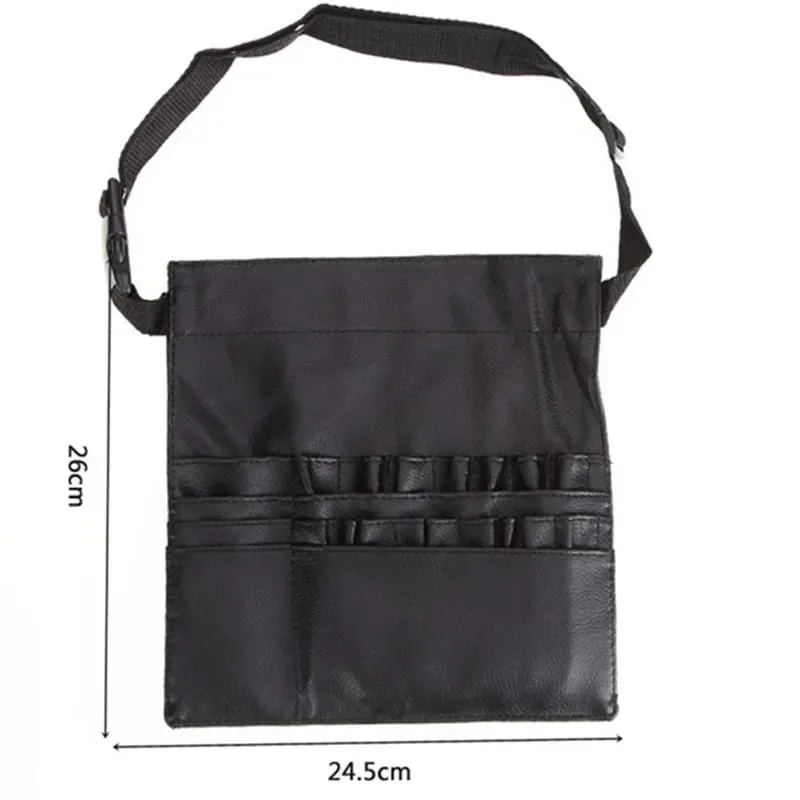 Bolsa de pincel de maquiagem profissional multifuncional com cinto bolsa de couro pu para cosméticos bolsa de cintura para maquiagem artista grande capacidade 20 #47