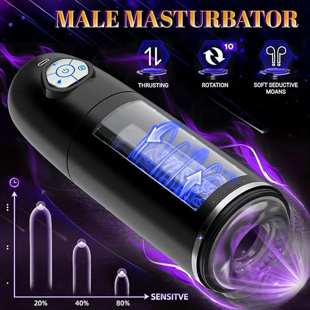 Copo de avião com fixação e sucção totalmente automático, adequado para masturbação masculina, treinador de tempo de extensão do pênis, produto adulto — image 5