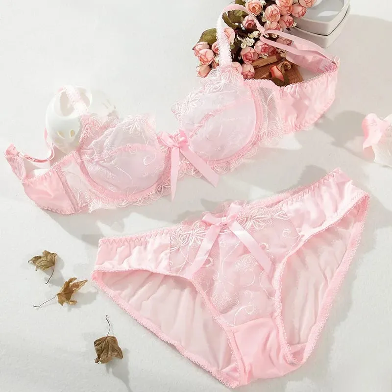 Bralette transparente não acolchoado para peitos pequenos, sutiã de renda ajustável ultrafino, conjunto de lingerie sexy com gola halter para mulheres BANERDANNI