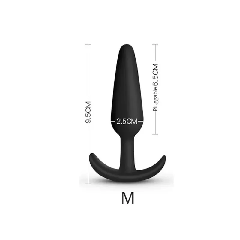 Plugue anal em forma de t, 3 tamanhos, silicone macio, plugue anal, estimulador, brinquedos sexuais anais para homens/mulheres, massageador de próstata, treinador