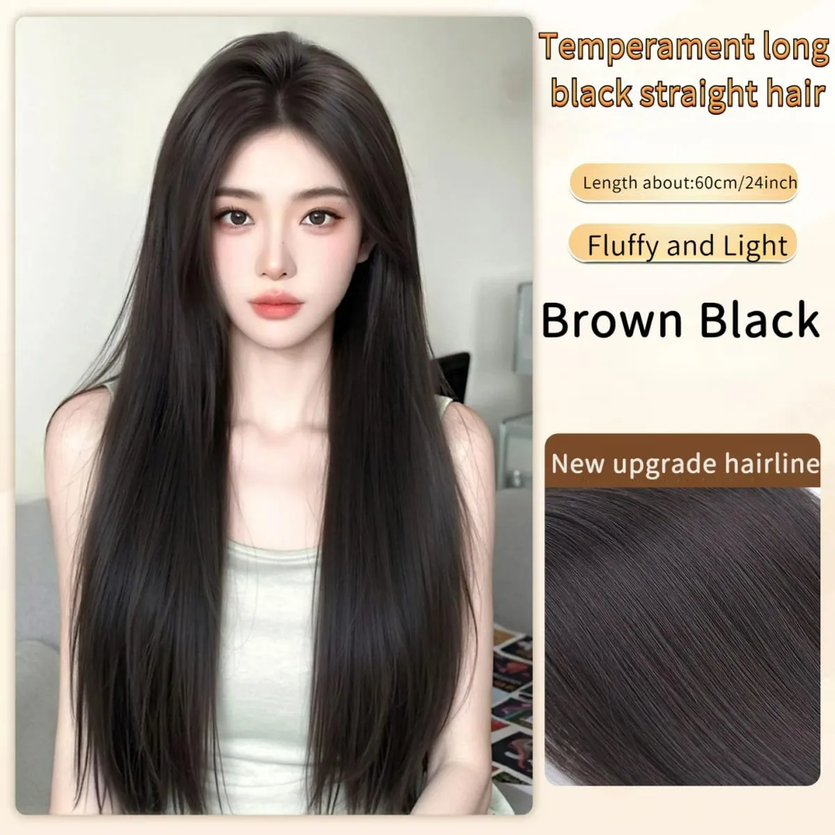3 ピース/セット合成ロングストレートクリップインヘアエクステンション軽量安全な BB クリップ目に見えないシームレスなクリップかつら