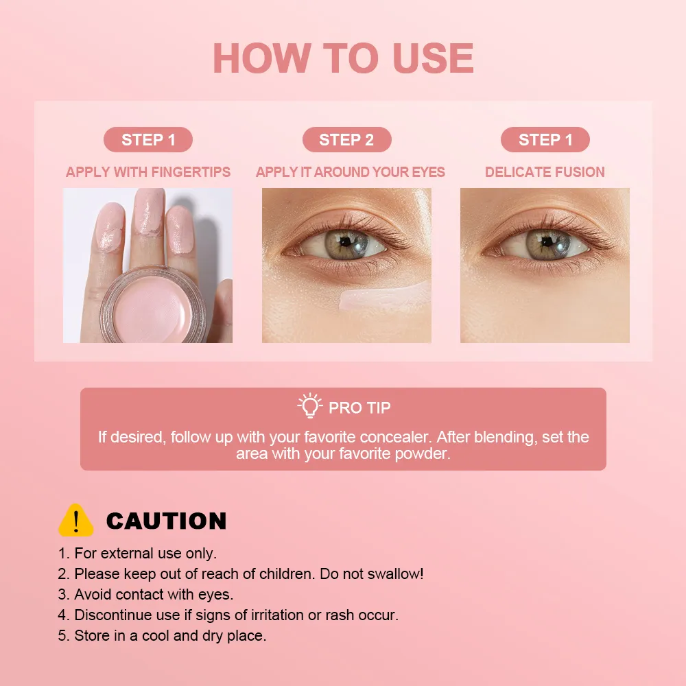 Under Eye Brightener Conceal & Brighten Dark Circles Infused Hyaluronic Acid Shea Butter Hydrating Long Lasting Under Eye Correc