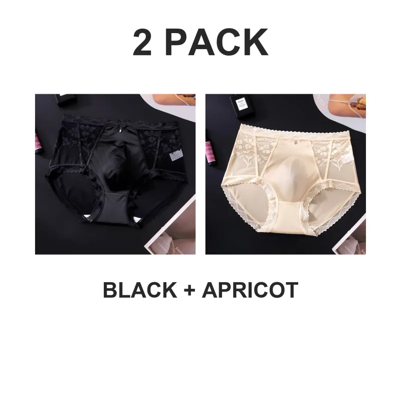 2 pacotes masculinos cuecas de renda de cetim de cintura média 3D bolsa strass arco alto elástico acabamento recortado suave — image 19