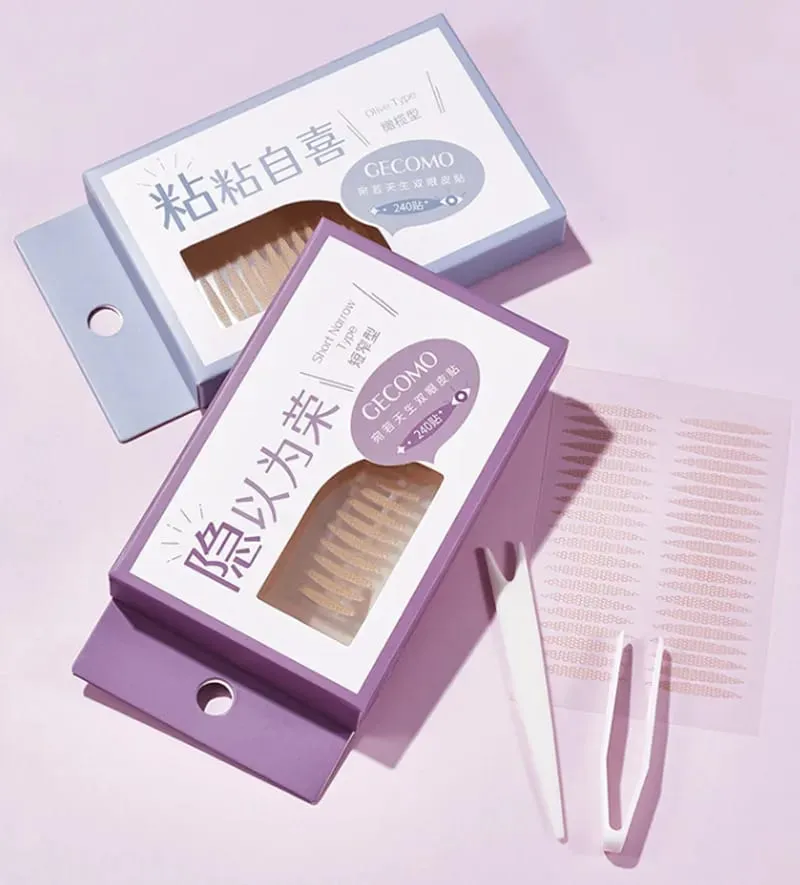 960PCS Invisible Double Eyelid Tape Sticker Long Lasting Double-Fold Self-Adhesive Paste Clear Beige Big Eye Tools