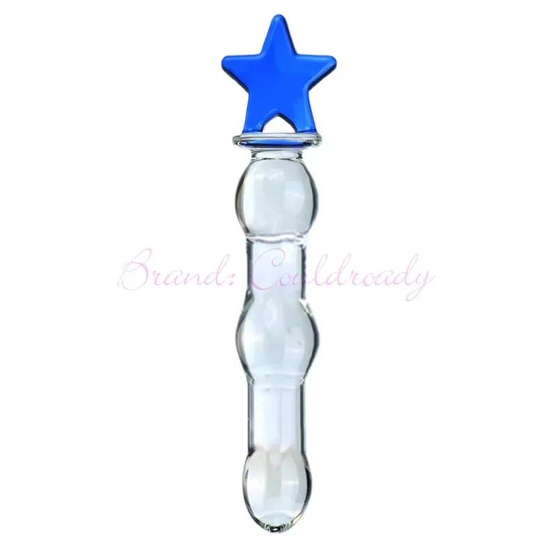 Pyrex Glass Dildo 195x33mm Fake Penis Crystal Anal Beads Butt Plug Prostate Massager G Spot Female Masturbation Toys
