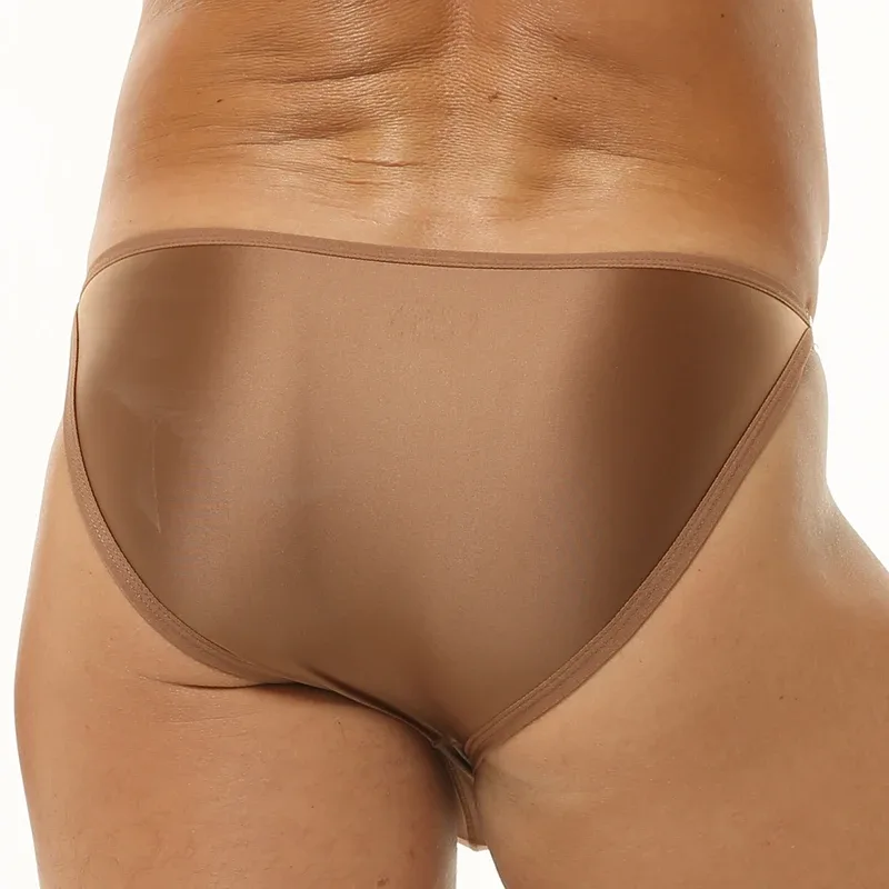 Cuecas de seda gelo sedosa masculina suave cintura baixa estiramento 3D bolsa suporte respirável roupa interior diária