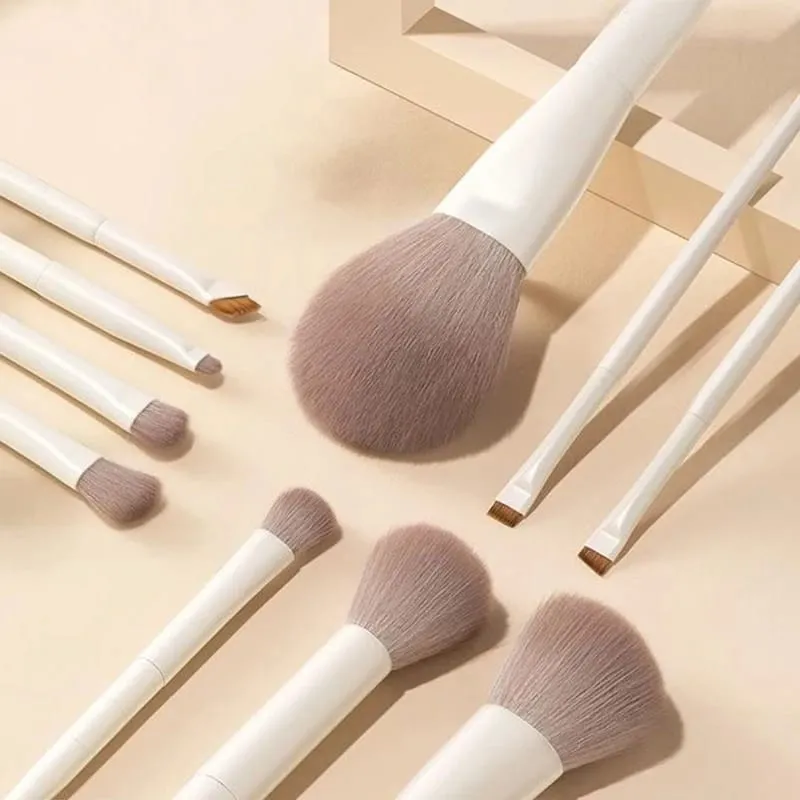 5-12 pçs pincéis de maquiagem profissional conjunto de ferramentas sombra forro contorno fundação mistura escova feminino beleza facial ferramentas cosméticos