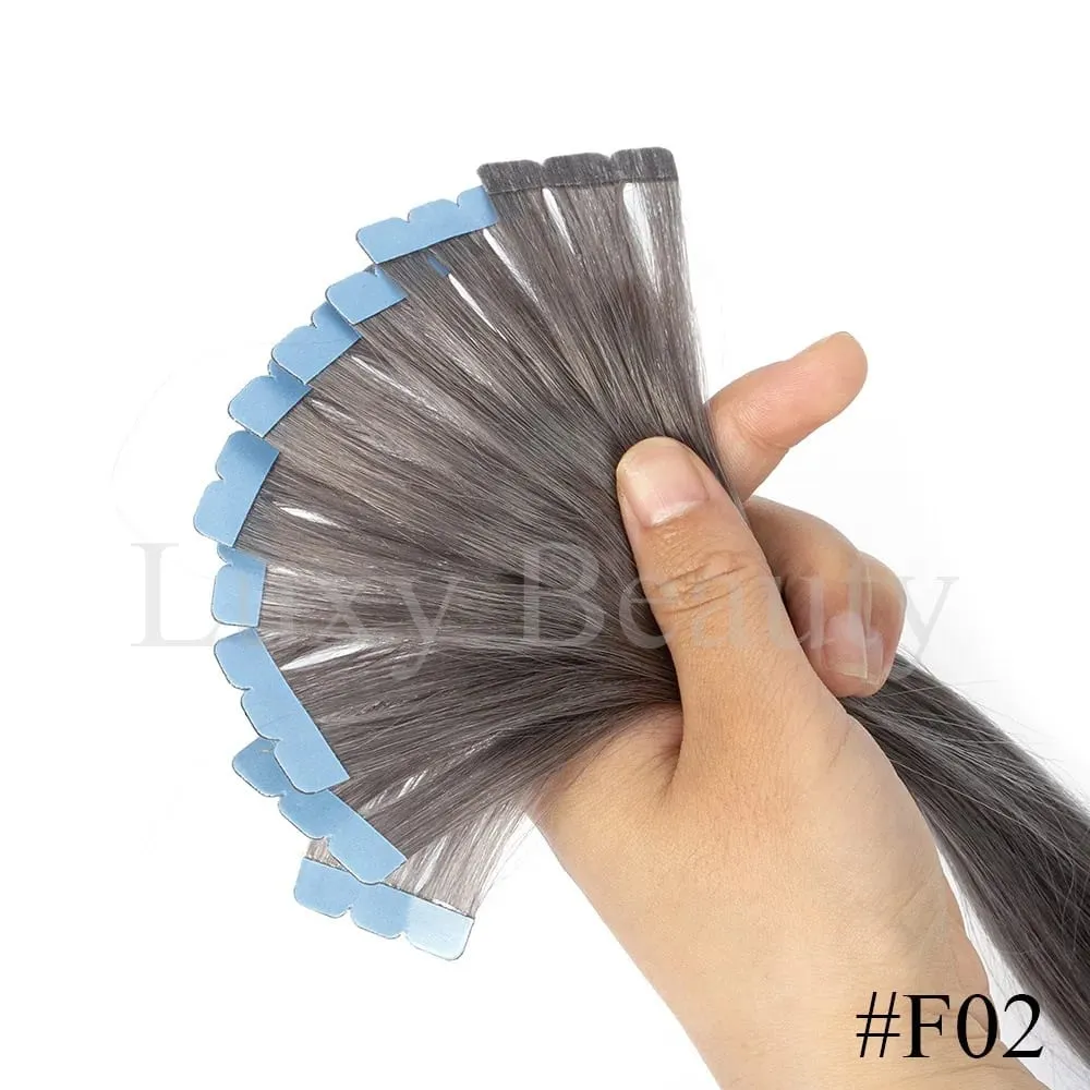 Mini fita colorida em extensões de cabelo, fita invisível sem costura em cabelo humano 10 tamanhos rosa vermelho verde roxo azul mini fita de cabelo